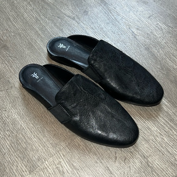 Frye Black Leather Mules - Picture 1 of 7